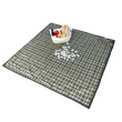 Load image into Gallery viewer, The Legacy Blanket Deep Charcoal Grey with Black Trim and Green Tartan Pendleton Wool