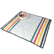 Load image into Gallery viewer, The Legacy Blanket Deep Charcoal Grey with Black Trim White with Colorful Stripes Pendleton Wool