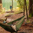 Load image into Gallery viewer, HELLAGOOD Blanket Doug Fir Green with Coal grey furry - Belmont Blanket