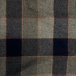 Load image into Gallery viewer, The Legacy Blanket Deep Charcoal Grey with Black Trim and Blue, Grey, and Orange Tartan Pendleton Wool - Belmont Blanket