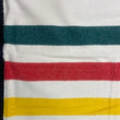 Load image into Gallery viewer, The Legacy Blanket Deep Charcoal Grey with Black Trim White with Colorful Stripes Pendleton Wool - Belmont Blanket
