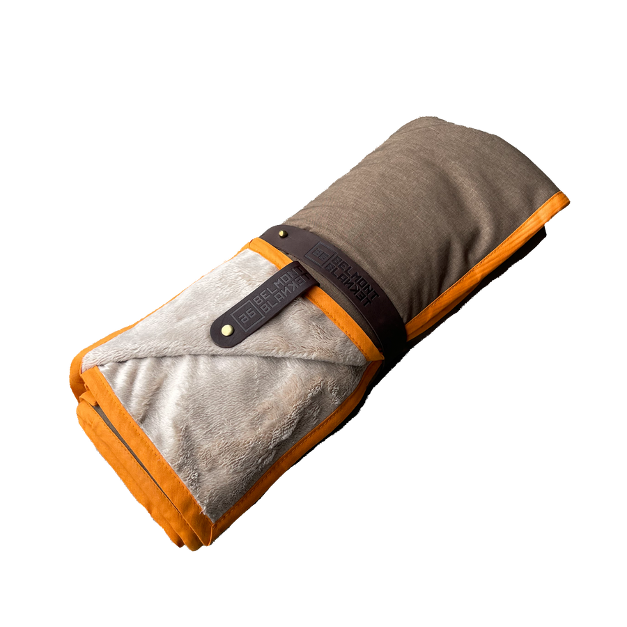 HELLAGOOD Blanket Northwest Brown Melange with Beige furry