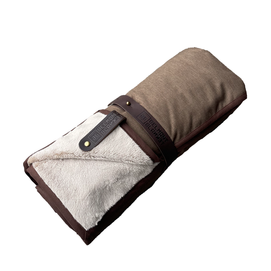 HELLAGOOD Blanket Northwest Brown Melange with Beige furry