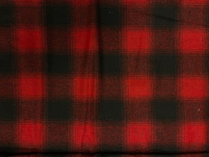 The Legacy Blanket Deep Charcoal Grey with Black Trim and Red and Black Tartan Pendleton Wool - Belmont Blanket
